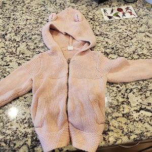 Cute zip sweater with little ears